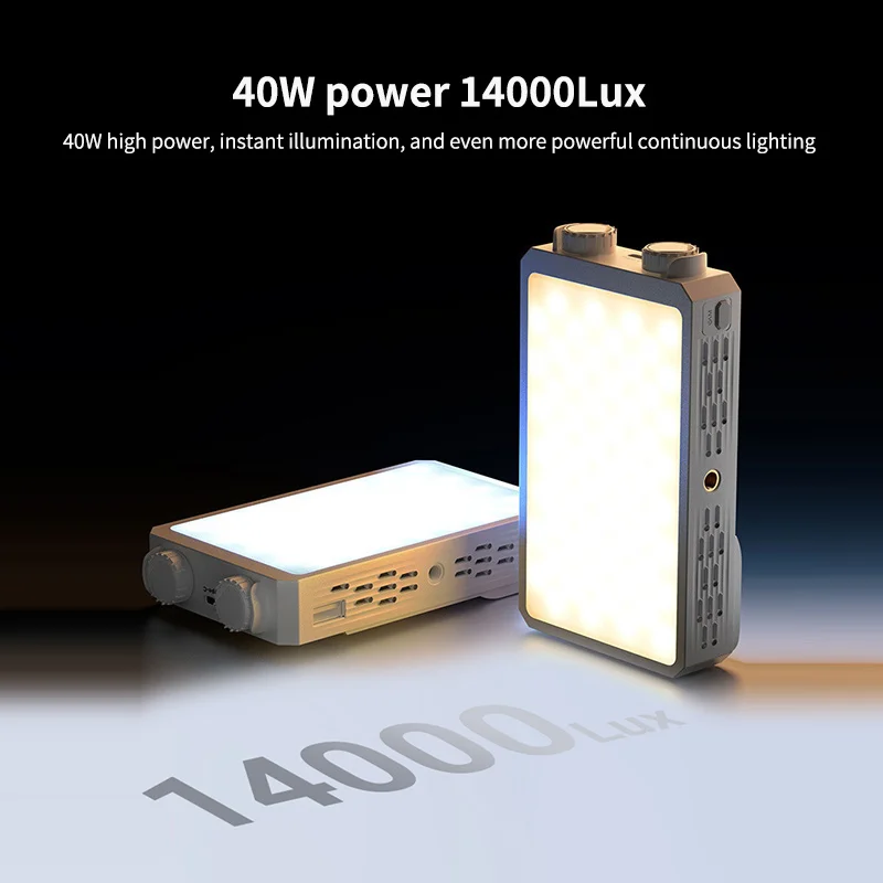 

Портативная светодиодная лампа 40 Вт для прямых трансляций, мягкий свет, трехцветная, с длительным временем работы от батареи, карманная лампа для фото- и видеосъемки, селфи-подсветка