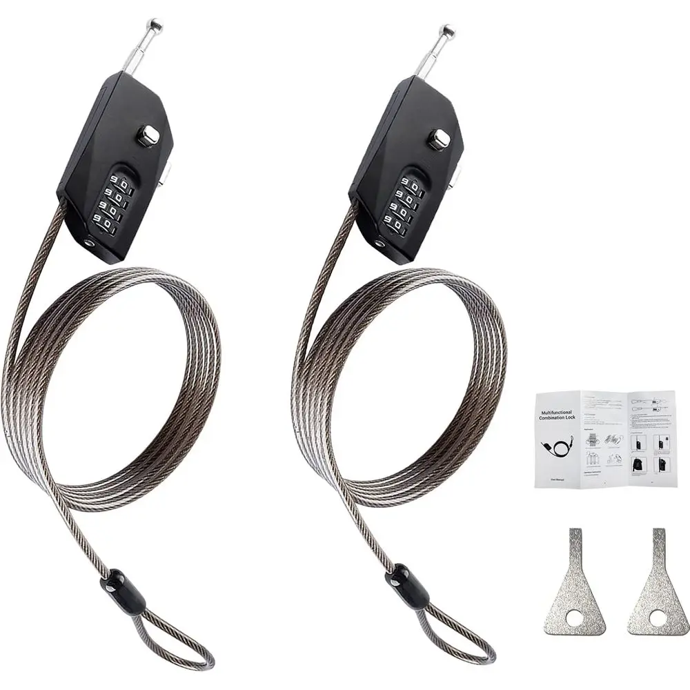 

Регулируемый кодовый замок, выдвижной стальной тросовый замок для камеры наблюдения, тросовый замок длиной 2 метра для багажа, чемоданов, шлемов