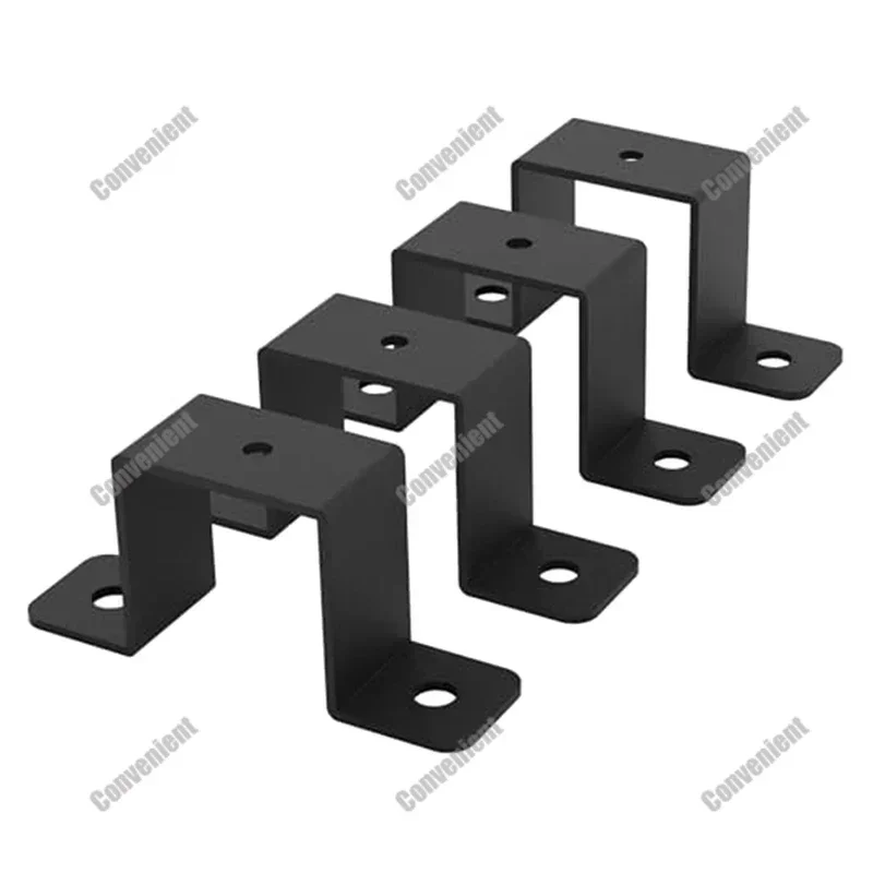 

2/4 шт. черный ремешок, сверхмощная деревянная ограждение, опора для стойки, U-образный хомут для труб, монтажный кронштейн для беседки, садовая решетка