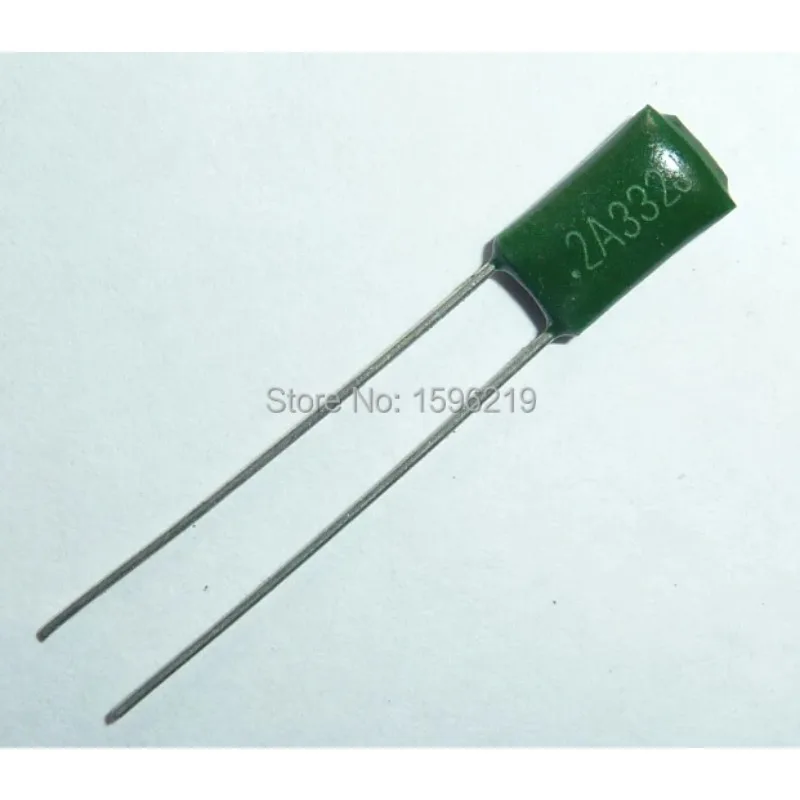 200pcs Mylar Film Capacitor 100V 2A332J 3300pF 3.3nF 2A332 5% Polyester Film capacitor - Free Shipping