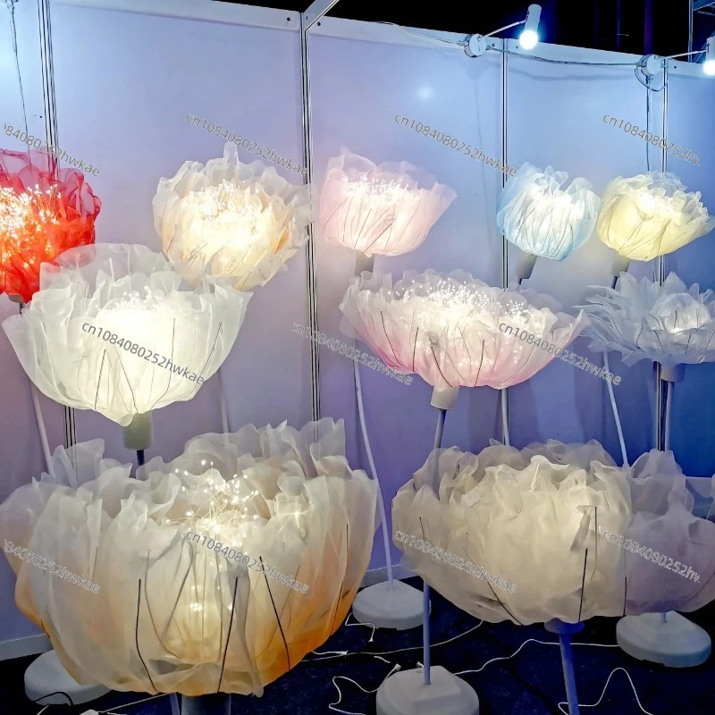 Spring Planting Petals Automatically Unfold Flower-shaped Wedding Lights Background Theme Enhances Wedding Decoration