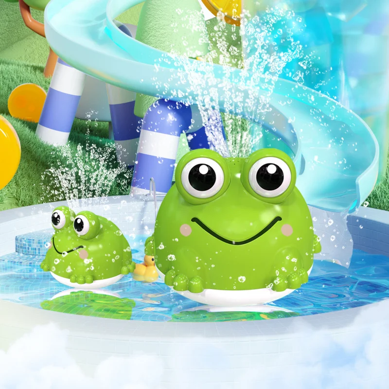 

Baby Bath Toys,Automatic Spray Water Frogs, Rechargeable Light Up Bath Time Toys, Bathtub Pool Water Sprinkler Toy for Kids