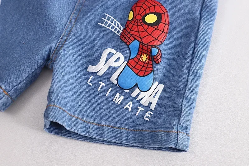 2024 Summer Baby Boys Spiderman t-shirt manica corta + Jeans set vestiti abbigliamento moda per bambini abiti abiti sportivi per bambini