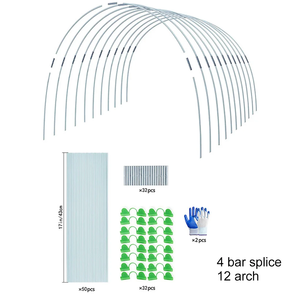 

1pc Greenhouse Hoops Plant Support Stakes Rust-Free Grow Tunnel Frame For Garden 43*6*6cm Garden Supplies Accessories