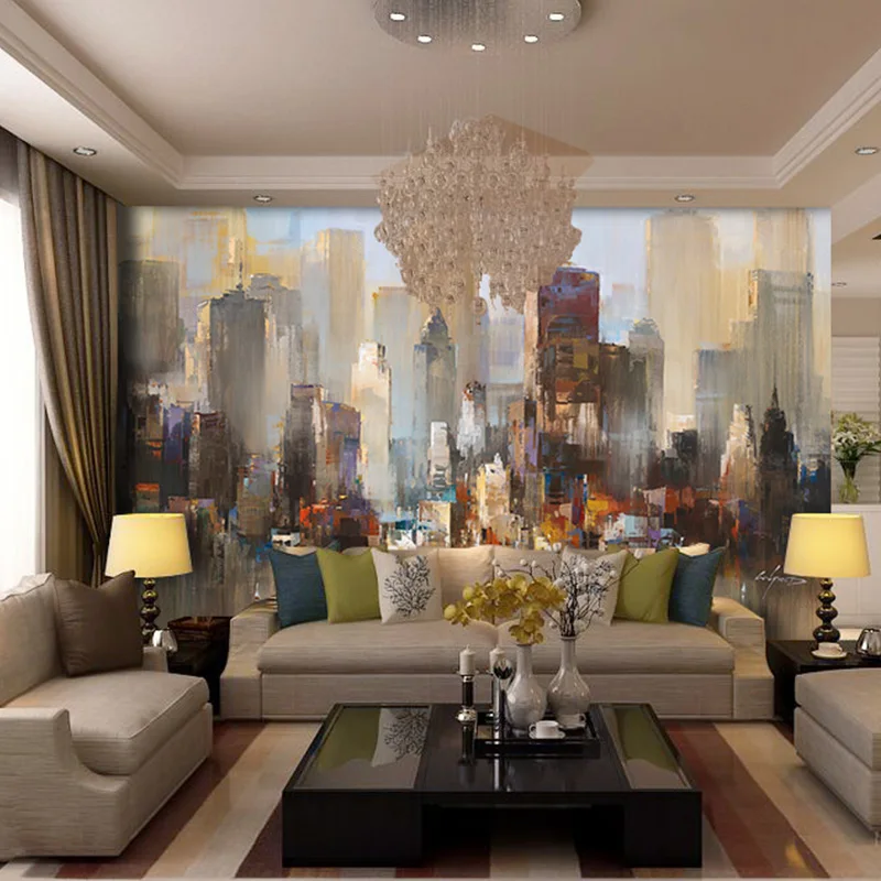 

Индивидуальные товары: Ретро-ностальгия, персонализированная роспись, настенные обои для гостиной, 3D-фреска, масляная живопись