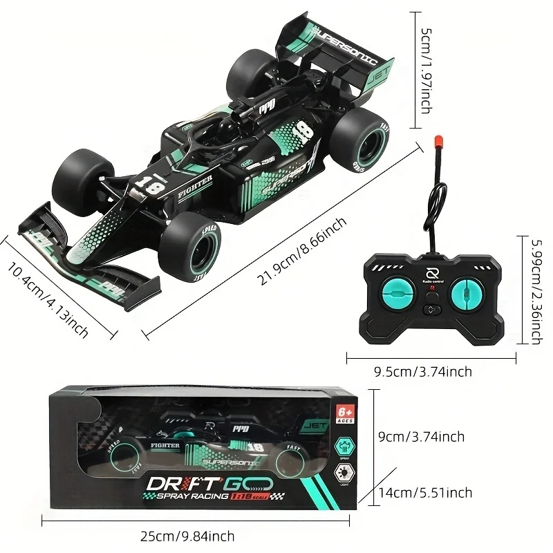 Techniczny samochód zdalnie sterowany F1 1:18 Formula Model wyścigowy szybki dryfujący sportowy zestaw zabawek dla dzieci na prezent urodzinowy dla