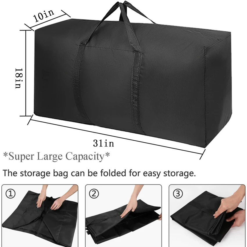 Extra Large Moving Bags with Strong Zippers & Carrying Handles, Storage Bags Storage Totes for Clothes, Moving Supplies Bag