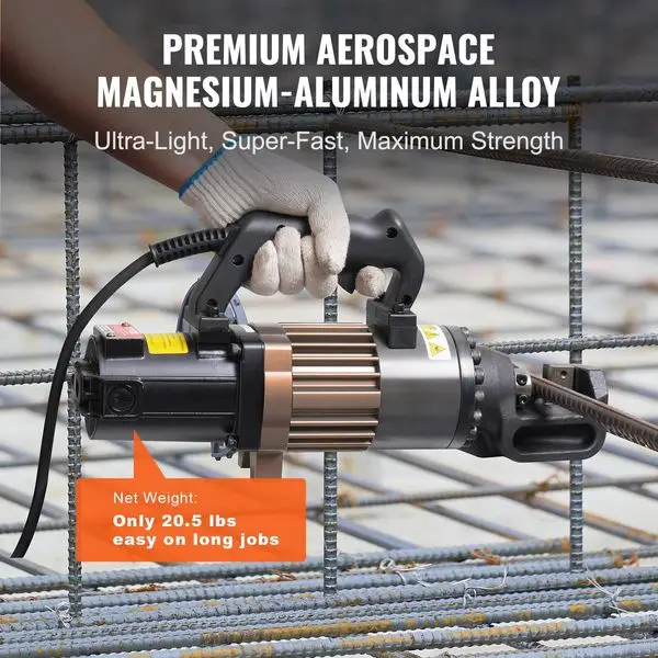 Cortador de vergalhão hidráulico elétrico VEVOR 1500W cortado até 7/8 polegadas # 7 4-22mm