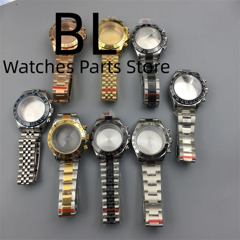 bliger-39mm-vk63-watch-case-with-bracelet-ceramic-stainless-steel-bezel-sapphire-crystal-waterproof-for-vk63-movement-watch-part