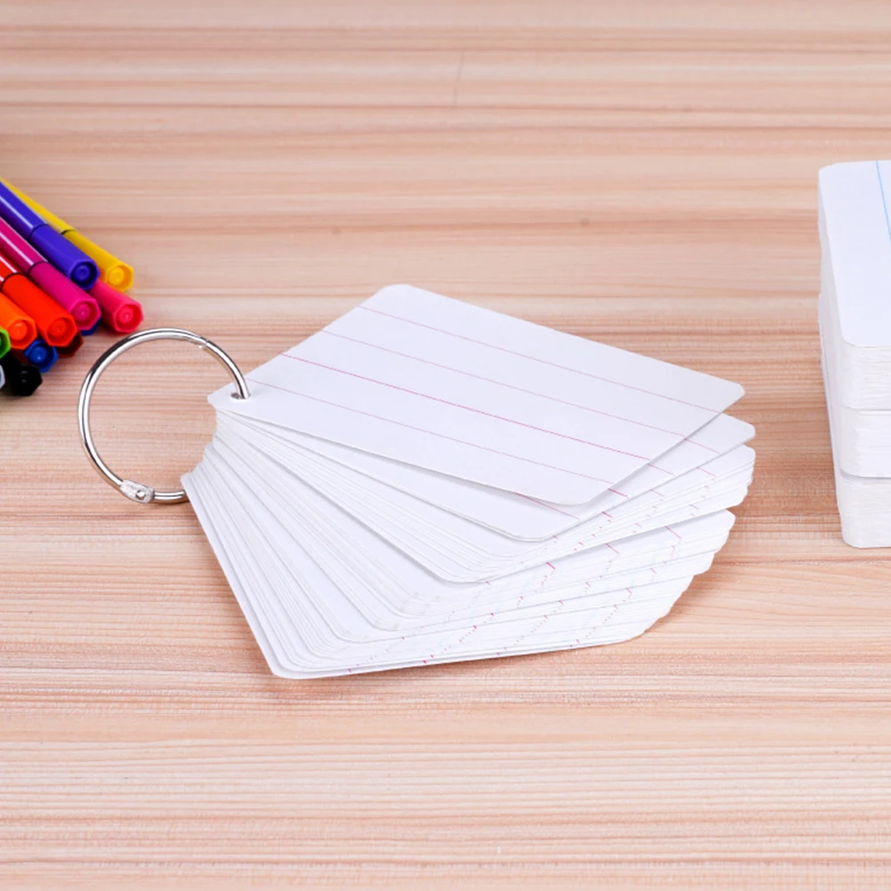 

3Pcs DoubleSided English Word Blank Practical Thickened Pinyin For School Student White Educational Flash Cards