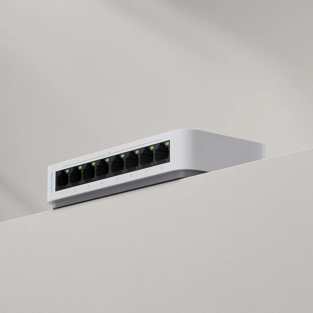 Original NEW Xiaomi Gigabit Switch, White, 23mm Slim Body, 8 Gigabit Ports, Connects to TVs and Game Consoles CN