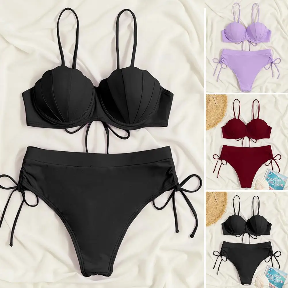 Paski Spaghetti Bikini Set seksowne wiązanie stringi Bikini niskiej talii kobiety stroje kąpielowe letnie pływanie strój kąpielowy купалникк женский