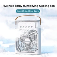 Mini refroidisseur d'air 3 en 1 pour la maison, humidificateur portable, lumière de nuit LED intégrée, dispositif de refroidissement de bureau pour chambre à coucher 1