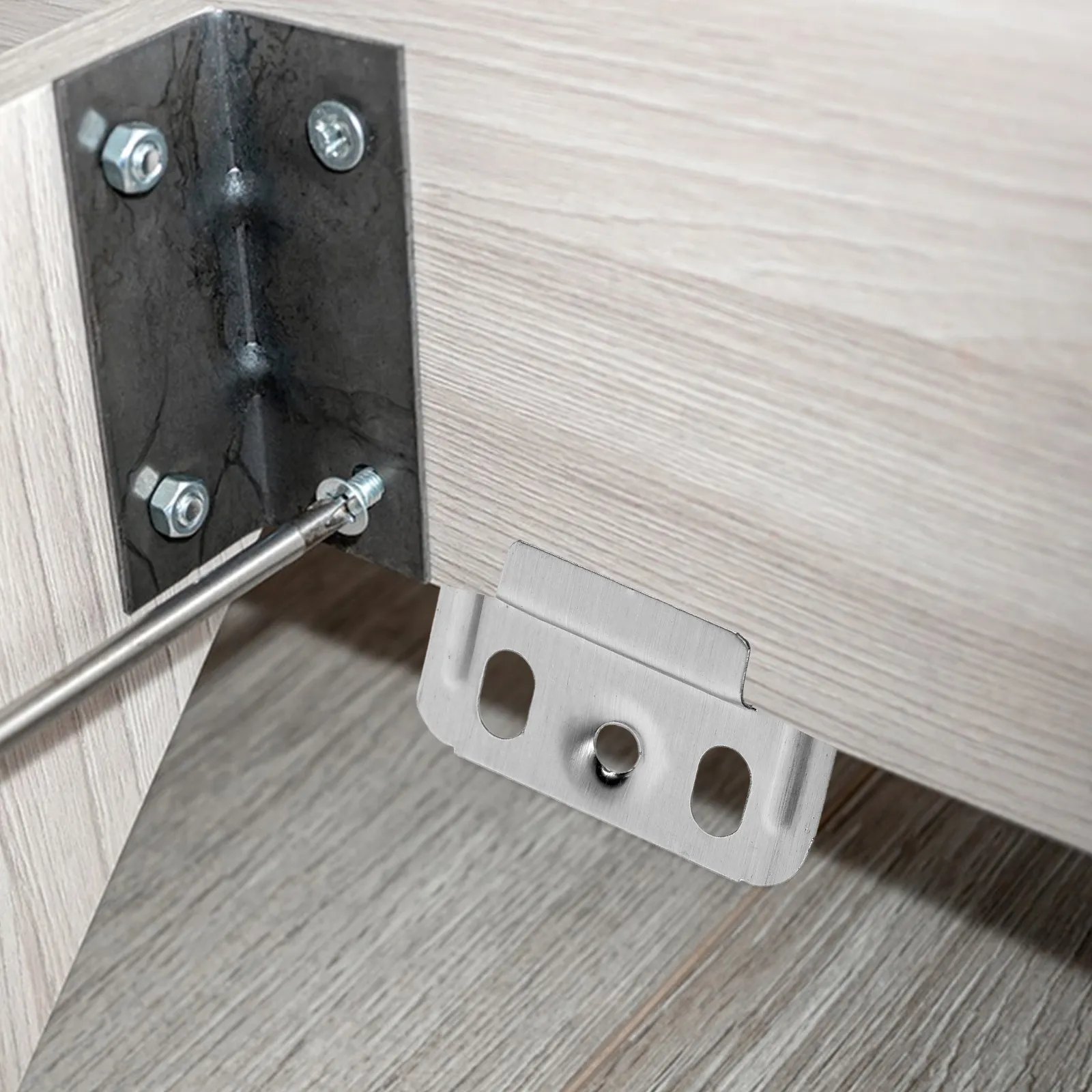 200Pcs Stainless Steel Wall Panel Clamps Easy Install Waterproof Furniture Fixing Pieces Integrated Wall Panel Buckles