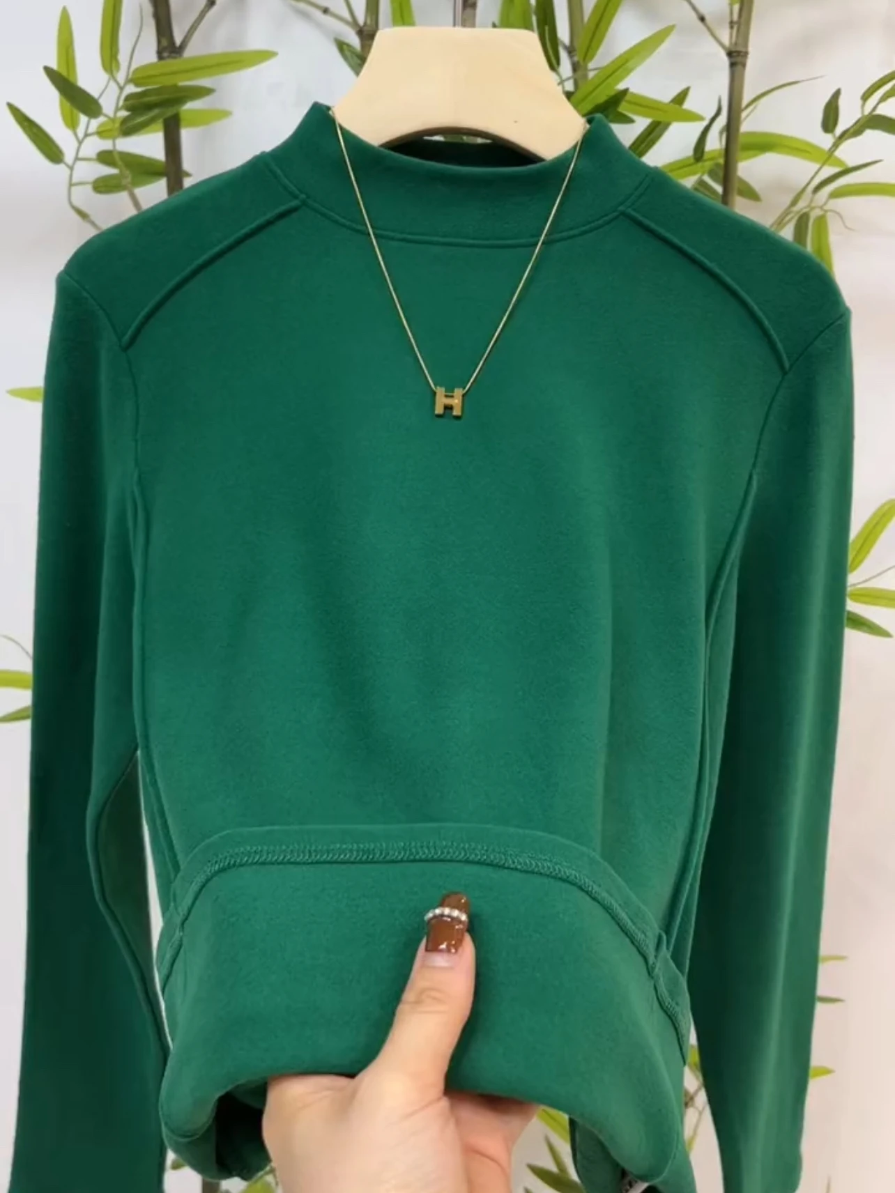 

2024 Women Autumn Winter New Long-sleeved T-shirt Female Slim Half Turtleneck Bottoming Shirt Ladies Solid Color Tops Tees H314