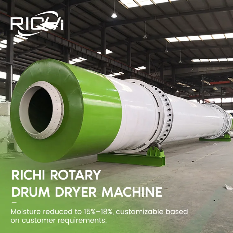 ATV&UTVRICHI Rotary Drum Type Dryer - CE Certification Biomass Wastes 20 Ton Per Hour Rotary Drum Dryer
