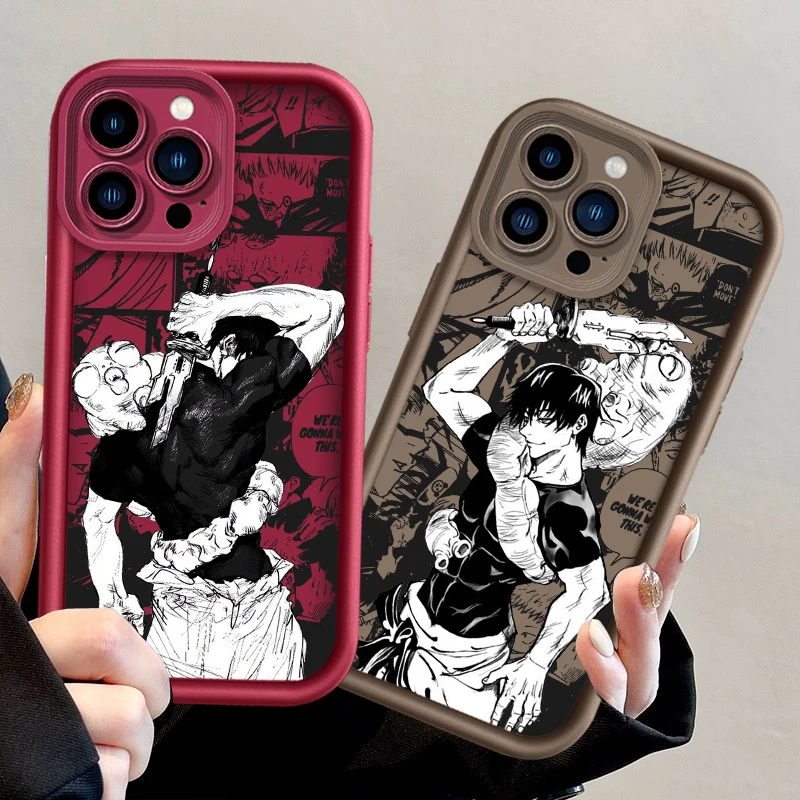 Toji Jujutsu Kaisen Anime For Apple iPhone 15 14 13 12 11 Mini XS XR X 8 7 Pro Max Plus Pro Shockproof Soft Eye Ladder