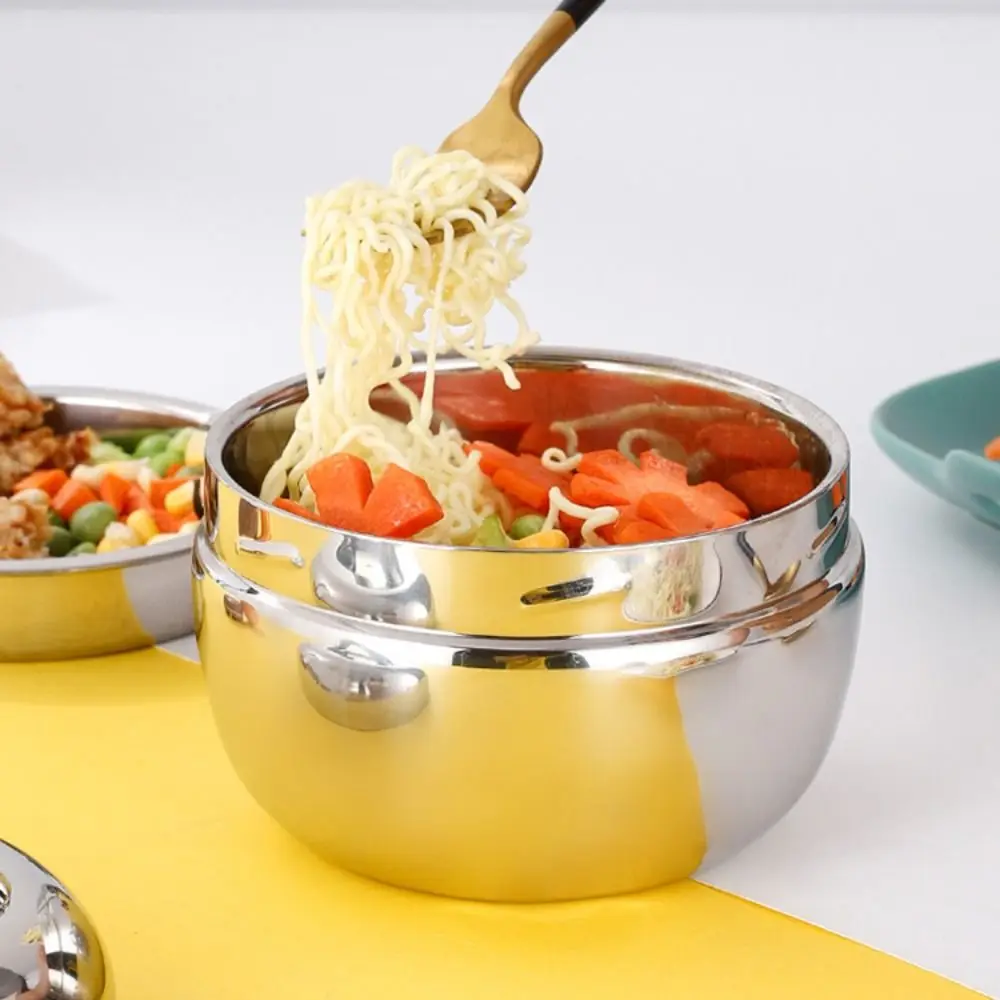 

Heat Preservation Stainless Steel Thermal Lunch Box Double Layer Unbreakable Insulated Food Container Anti-scalding Round