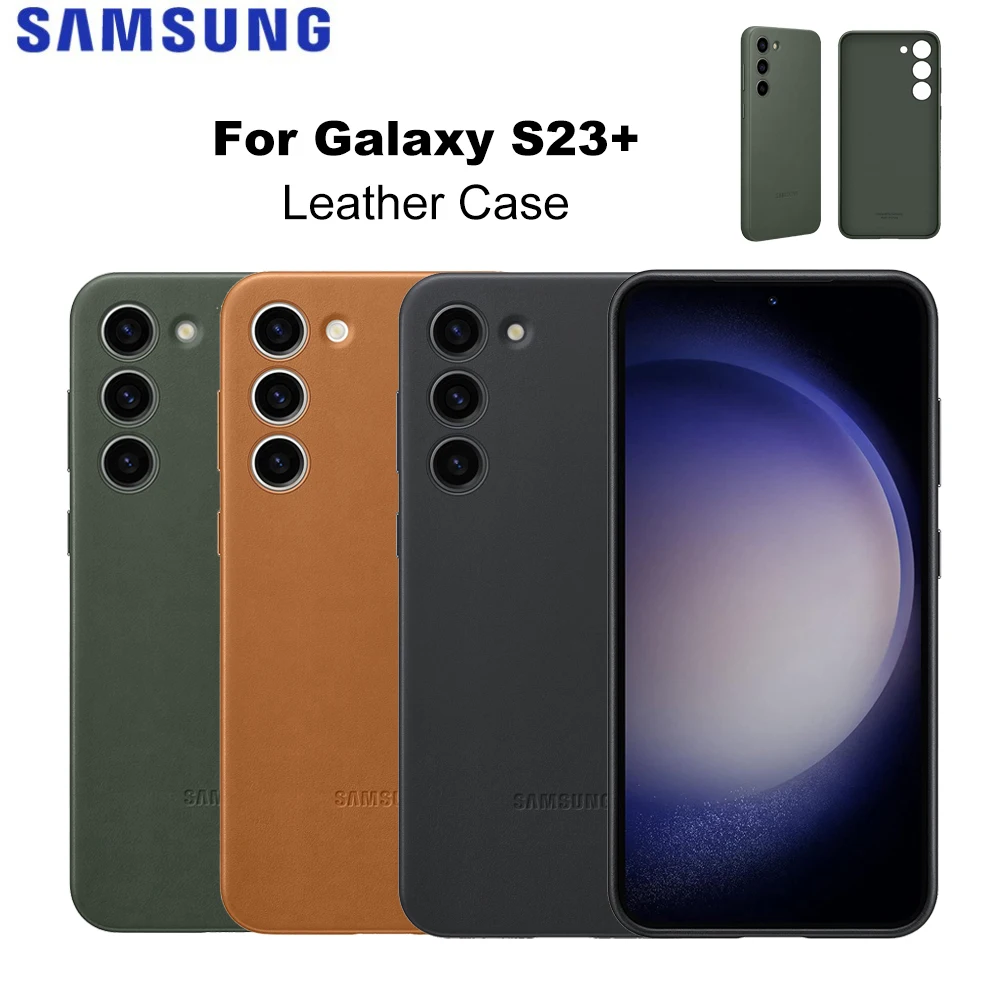

Оригинальный кожаный чехол для Samsung Galaxy S23+ S23Plus, тонкий, из натуральной кожи, модель EF-VS916