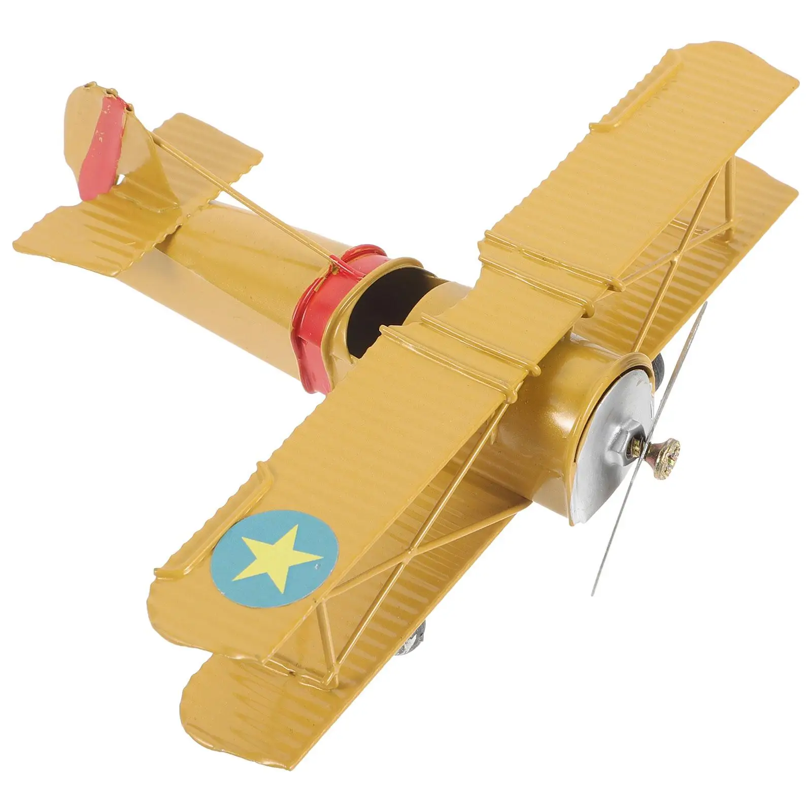 Airplane Model Home Decor Ornament for Ornaments Retro Models Creative Decors Iron Miniature Planes Child