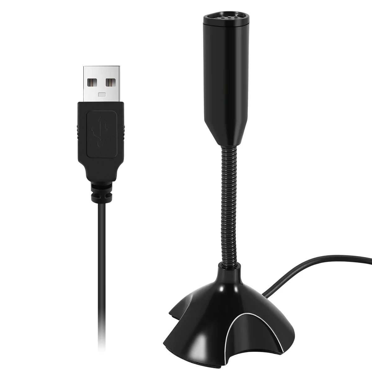 USB-Mikrofon Web Flexibles Mikrofon mit Geräuschunterdrückung für PC Computer Laptop Ständer