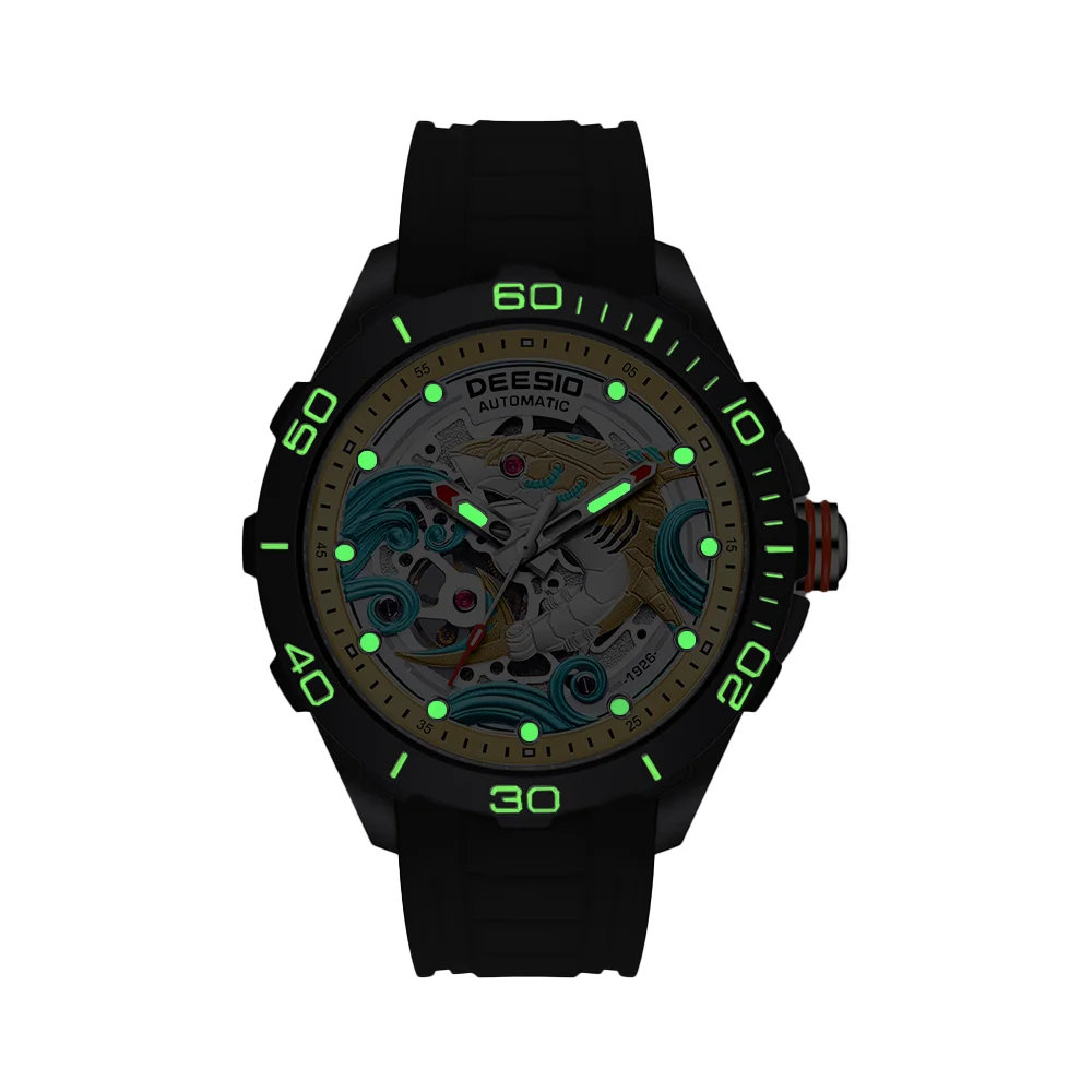 Deesio Top Brand Automatic Watch For Men Mechanical Carbon Fiber Case Luminous Waterproof Casual Sports montres automatiques