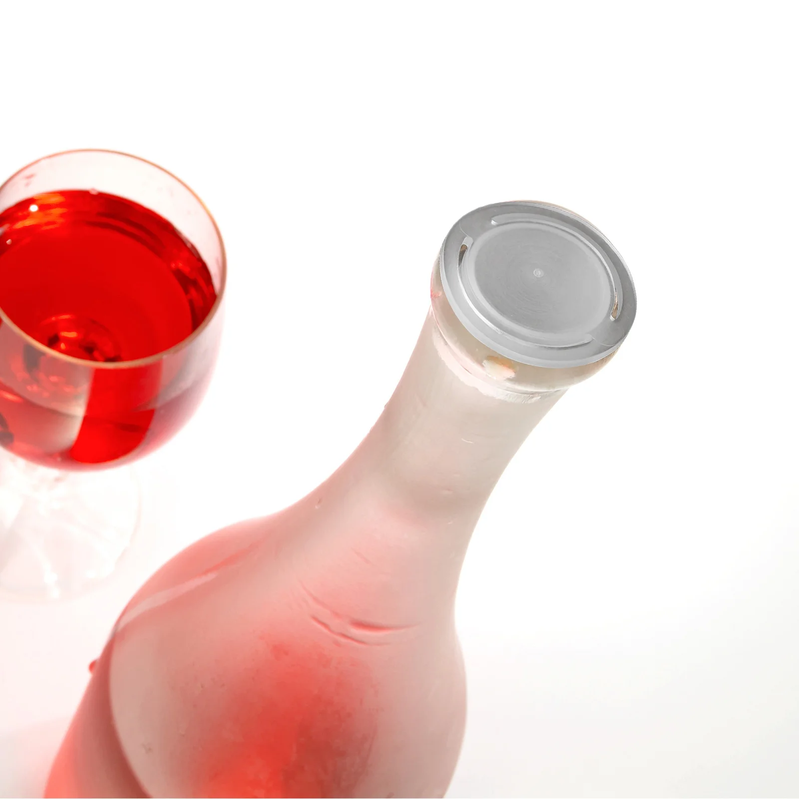 100個の透明なプラスチック製プルリングストッパー交換用ボトルキャップシーラー、ワインプラントポットやチューブ用プラグシーラー