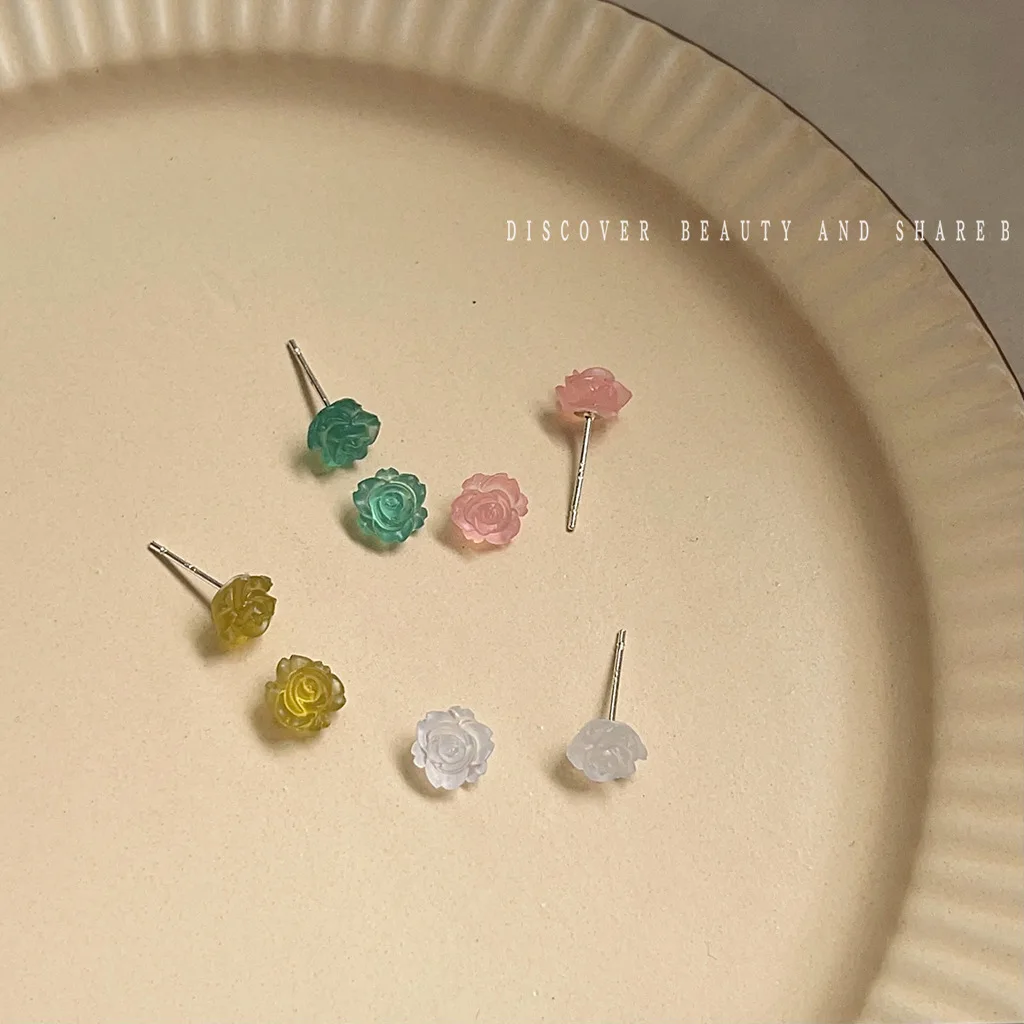 diy-accessories-mini-color-rose-flower-stud-earrings-female-korean-sweet-girl-heart-earrings-simple-small-versatile-earrings-who