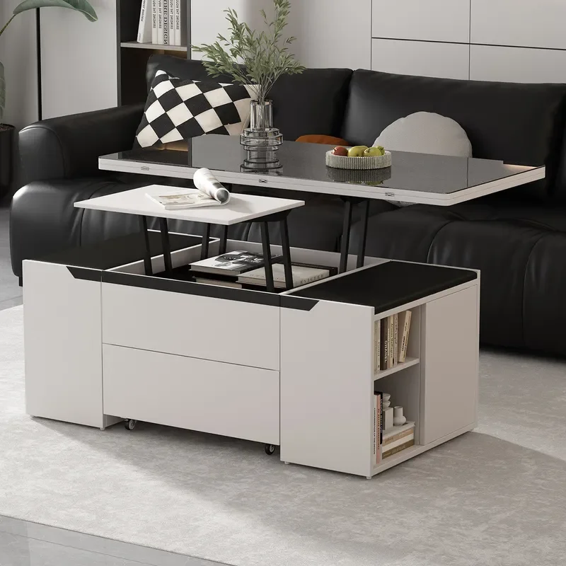 Shiyu Multi Functional Lifting Coffee Table Dining Table Integrated Dual Purpose Two In One Small Apartment Household With