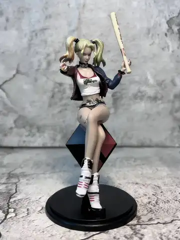 11-15cm Anime Harley Quinn seated Harley Quinn anime character PVC figurine Toy statue