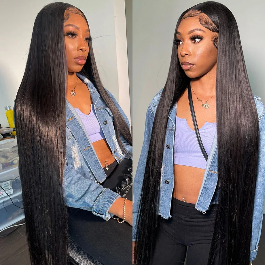 Bone Straight Lace Front Wigs Human Hair Brazilian Wet And Wavy Transparent Wigs For Women 13x4 Hd Lace Frontal Human Hair Wig