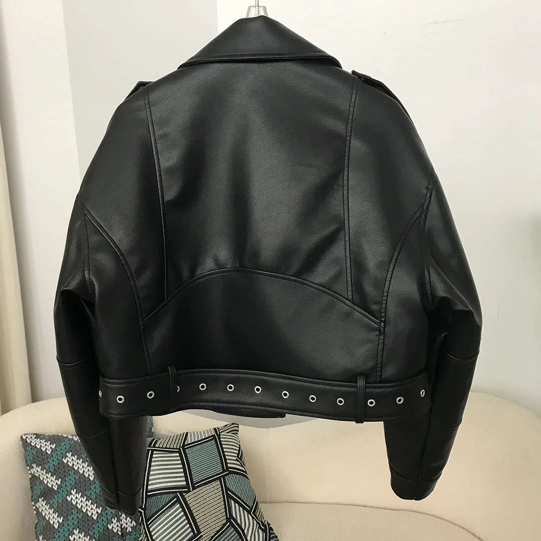 女性用ジャケット ファッション PUレザー バイクジャケット カジュアルコート ストリートウェア レディース アウター トップス