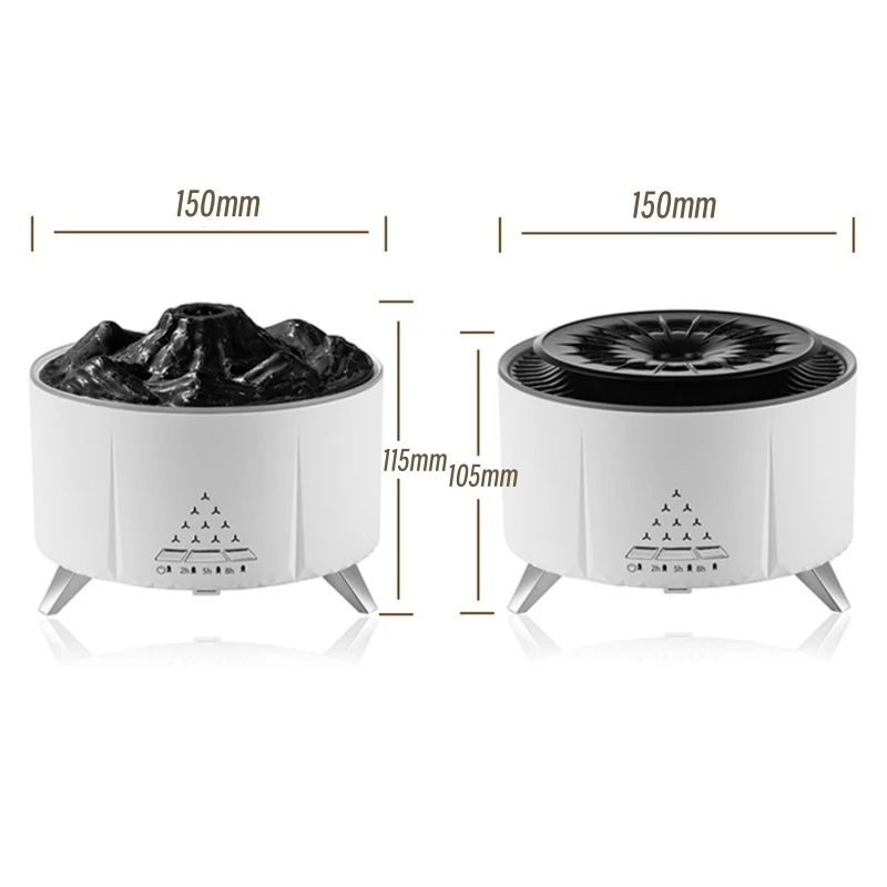 Fernbedienung ätherisches Öl Diffusor Aroma Luftbe feuchter Bluetooth Musik-Player simulieren Flamme Ultraschall Duft Diffusor