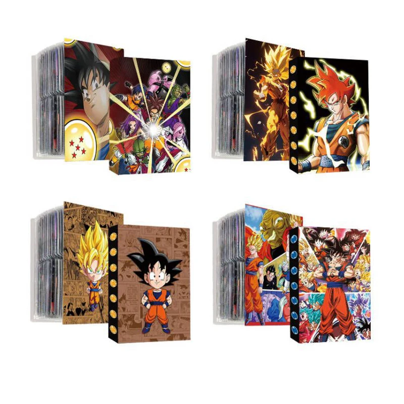 Dragon Ball 240Pcs Card Album Book Son Goku Anime Figure Super Saiyan  Vegeta  Collection Card Clip Storage Bag High-Capacity