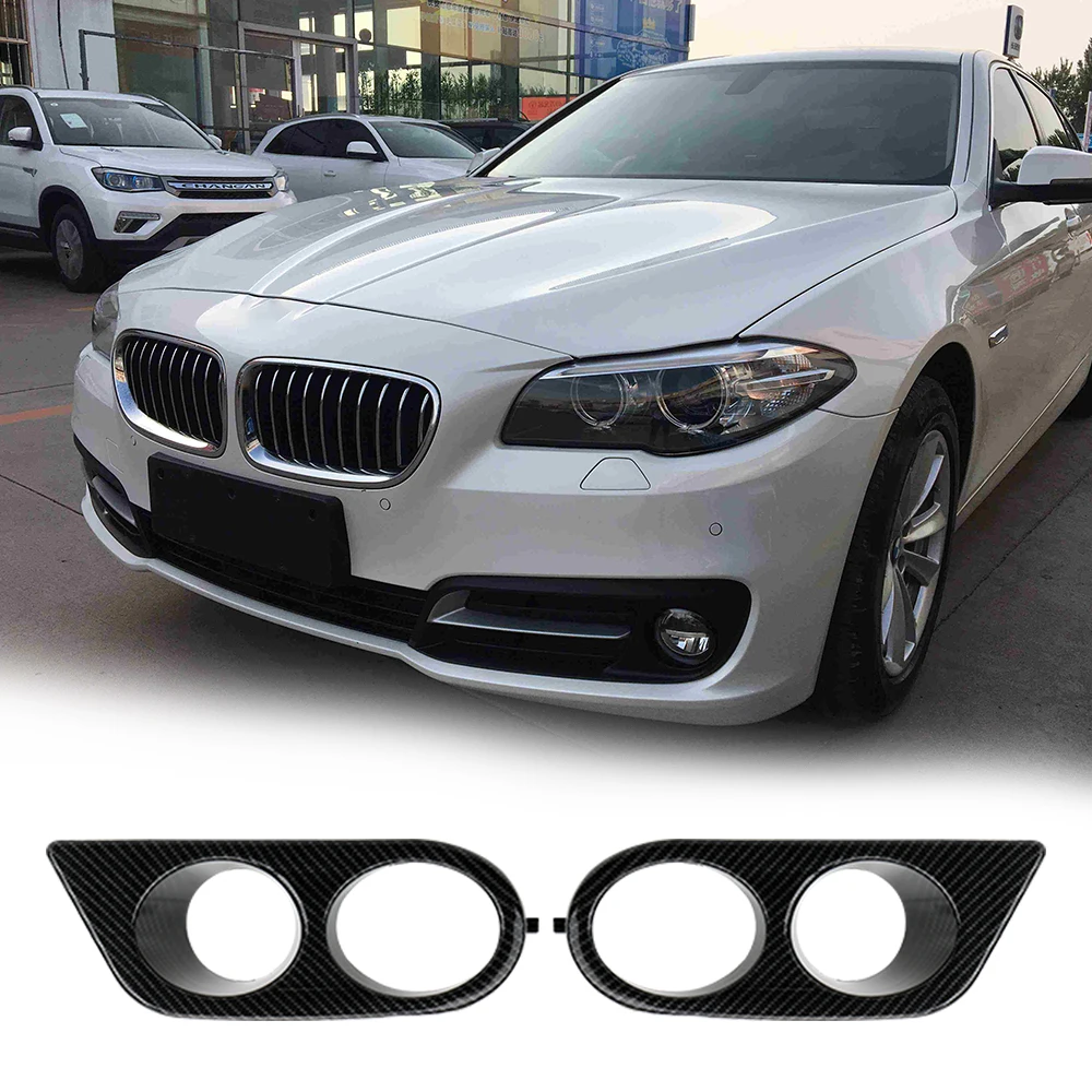 

Front Bumper Car Fog Light Covers Fiber/Black 1 Pair Plastic Dual Hole Surround Air Duct For BMW E46 M3 2001-2006