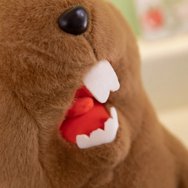 Kawaii Squeaky Marmot Plush Toy Cute Stuffed Doll That Makes Sound Adorable Childrens Birthday Xmas Gift Plushie Animal Hanging