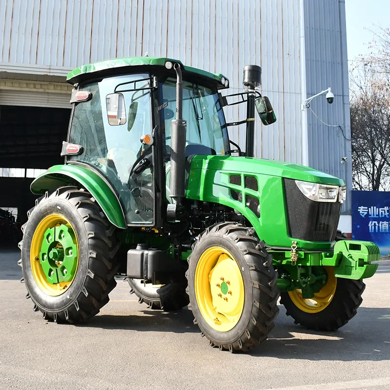 Trattore agricolo multifunzionale 4WD con ruota 4X4 con caricatore anteriore 80 CV 100 CV 120 CV Parti opzionali inclusa cambio motore motore