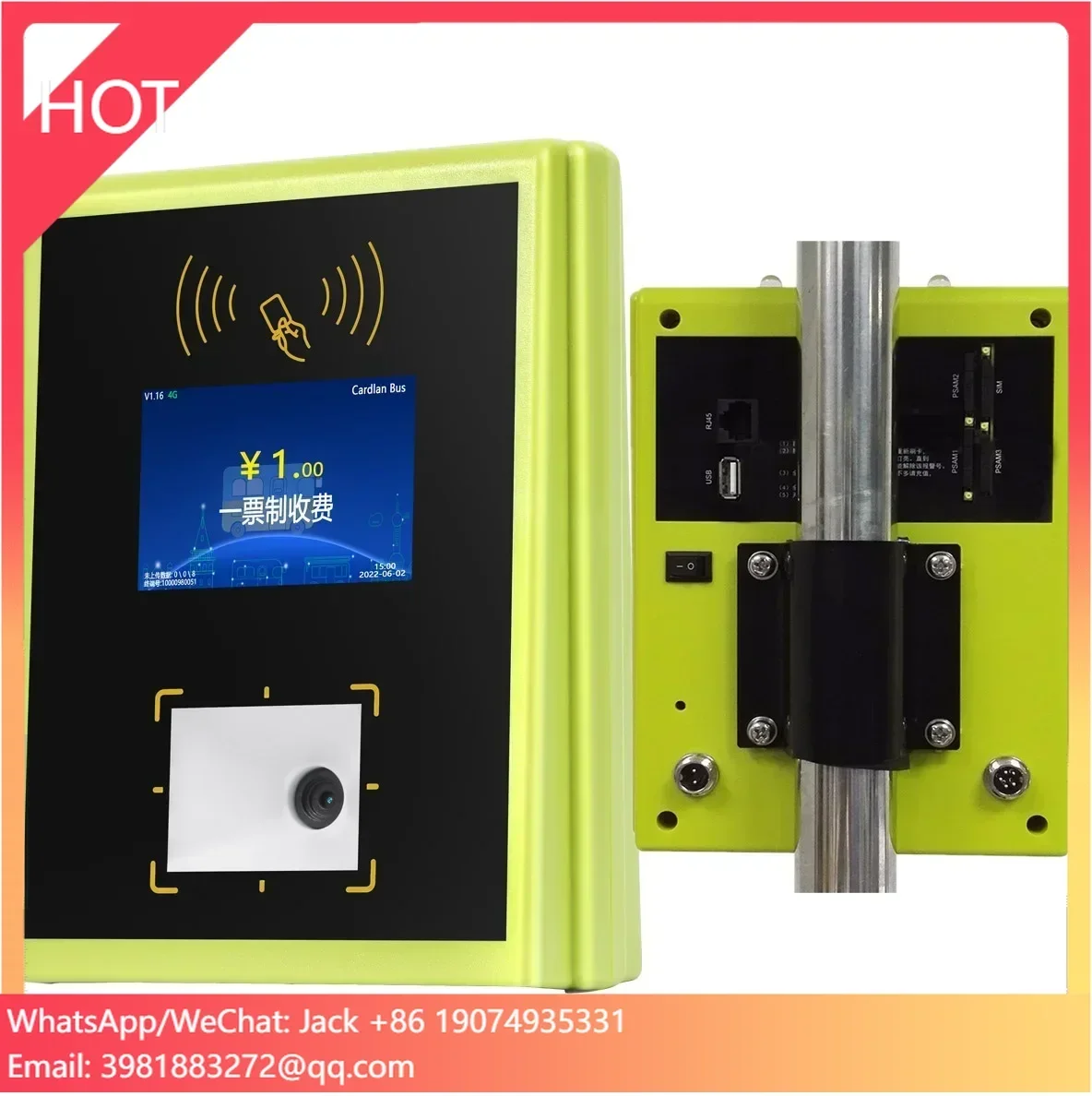

Bus Validator Housing Wireless Rfid Smart Card Reader Financial Equipment 13.56Mhz Tcp Ip Rfid Card Reader With Display