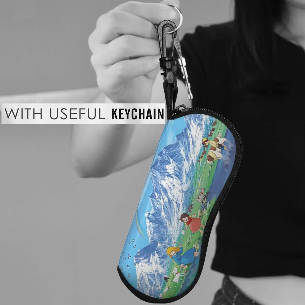 هايدي فتاة جبال الألب نظارات حالة الطباعة الملحقات الكرتون أنيمي نظارات صندوق تخزين حامي النظارات مربع #6