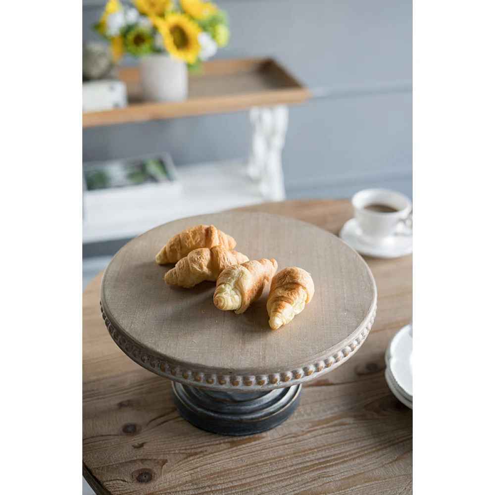 

Подставка для торта, подставка для кексов, деревянная тарелка для торта с магниевым основанием, поднос для закусок/фруктов, элегантная витрина для вечеринок и домашнего декора