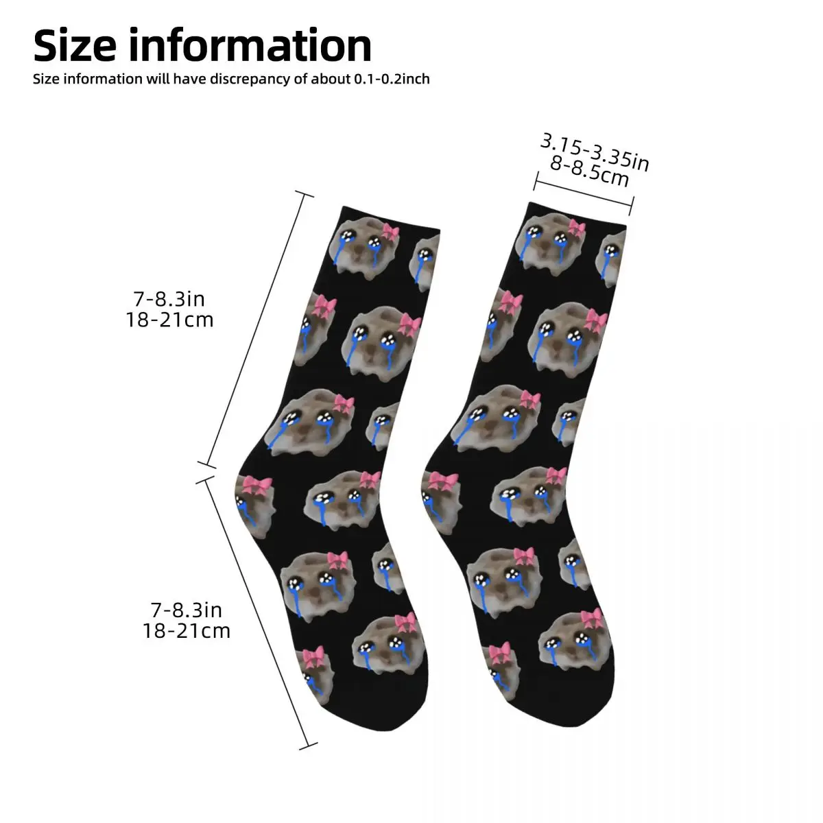 Casual Men\'s Women\'s Sad Hamster Meme Design Socks Funny Animal Product Warm Socks Comfortable Best Gifts