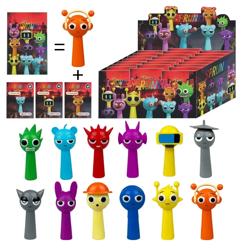 

8cm Incredibox Sprunki Game Dr Harrison Deamond Qurst Blind Box Models and Cards Peripheral Model Ornaments Christmas Gift Toys