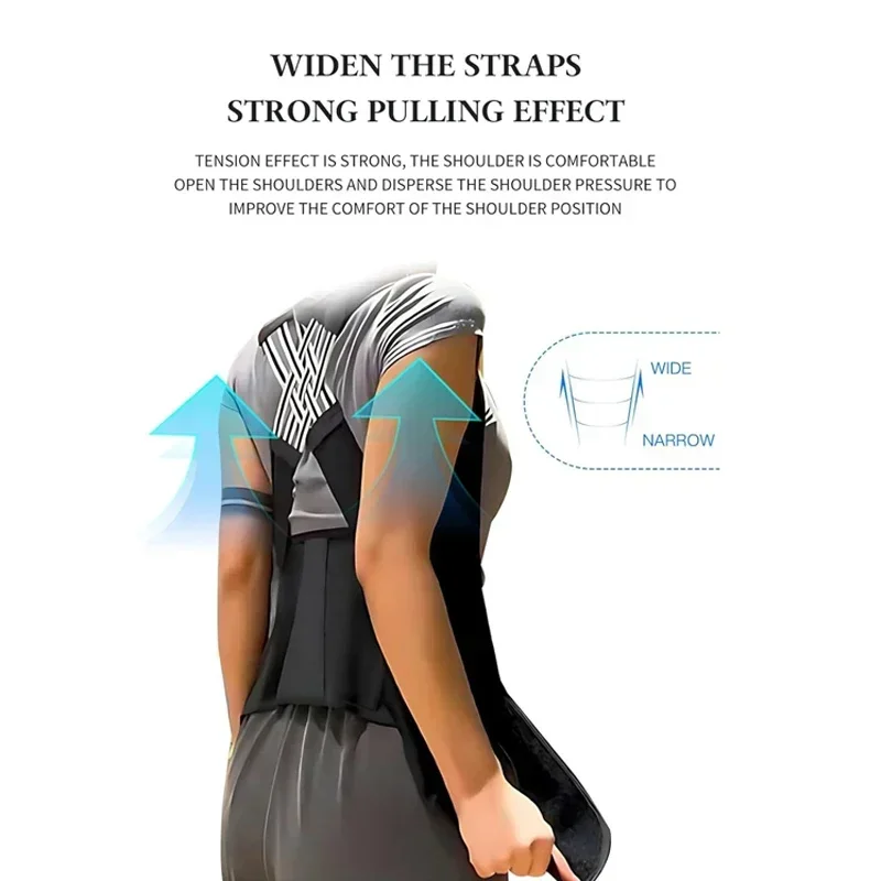 Back Posture Corrector Brace for Women Breathable Elastic Back Posture Correction Belt Adjustable Shoulder for Students Kids