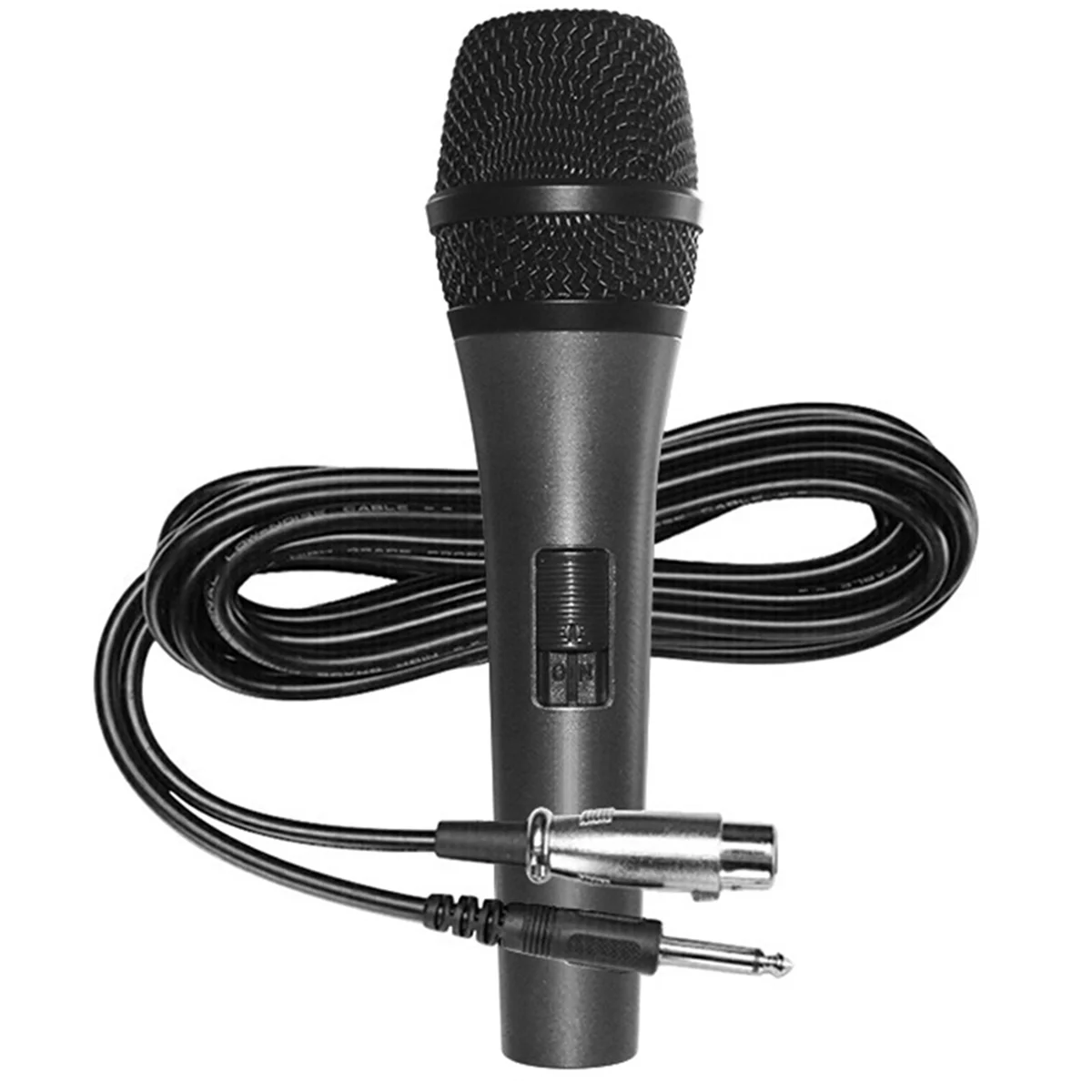 Microphone with on and Off Switch Wired Karaoke Mic Condenser Microphone for Vocal Music Performance