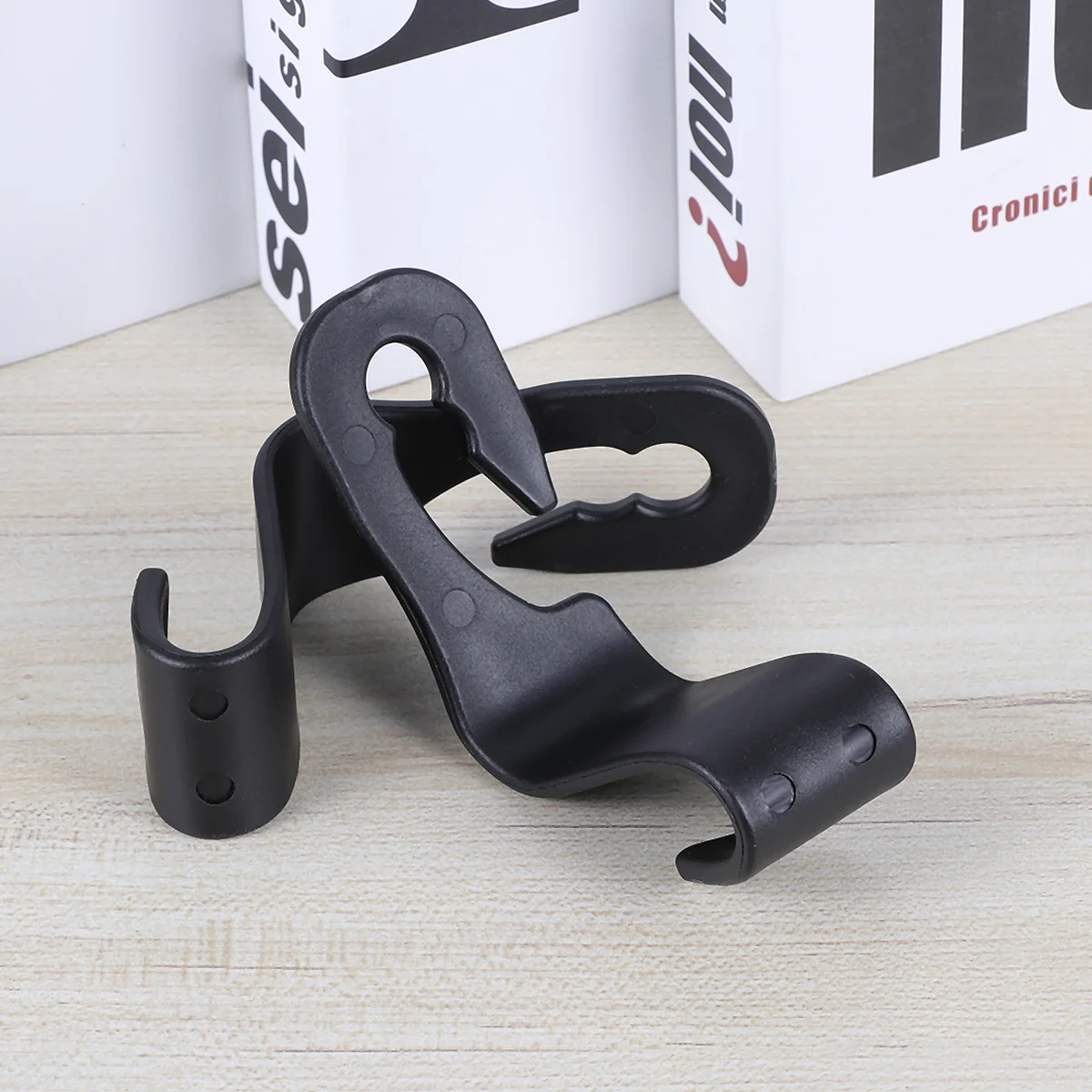 4Pcs Car Hooks Back Seat Concealed Storage Hooks Household Auto Hooks Multi-functional Storage Holder Brown