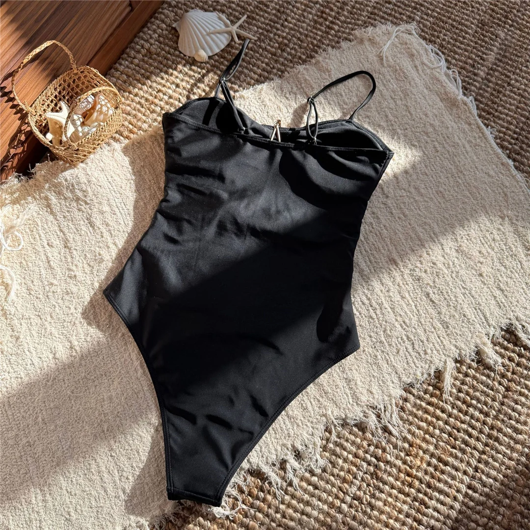 2026 Neuer Sexy Cut-Out Metallstern Damen-Badeanzug Einteiliger Badeanzug mit hohem Beinausschnitt Monokini Badebekleidung Badeanzug V6281 – Detail 27