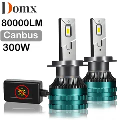 DOMX Canbus LED H4 H7 300W 80000LM Car Headlights H1 H3 H8 H9 H11 9005 HB3 9006 HB4 9012 9004 9007 880 881 H27 Auto LED Fog