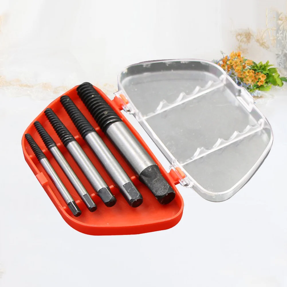 5pcs Screw Extractor Alloy Steel Plastic Durable Home Tool Kit Essential Practical Metal Screw Remover For Store Repair Simple