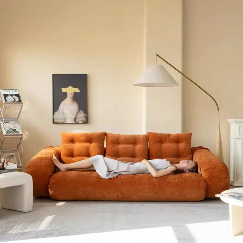 أريكة أرضية لغرفة المعيشة سرير كراسي مخملية الشمال 2025 أرائك مزدوجة كسولة منتفخة كرسي أثاث Woonkamerbanken قابل للطي
