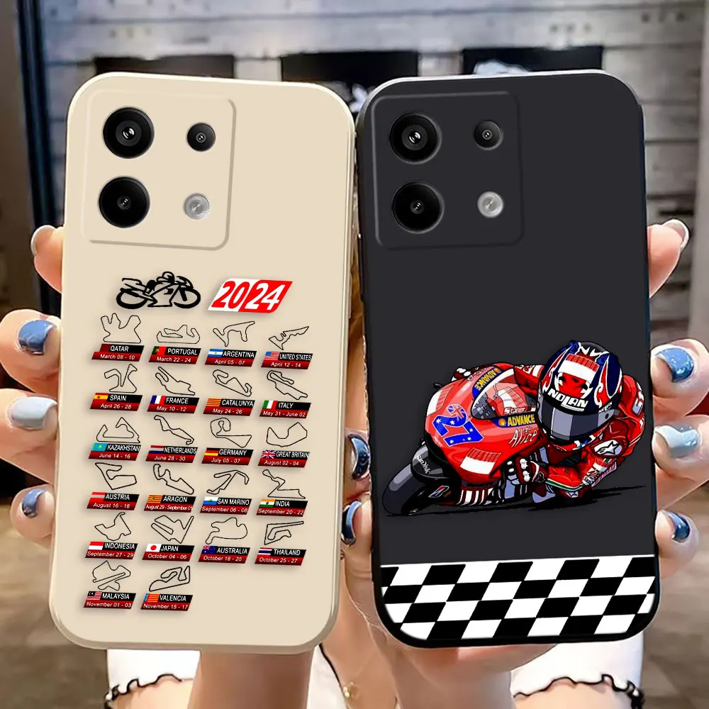 M-Moto 2024 Motorcycle Race Schedule Cover Phone Case For Redmi NOTE 7 8 9 10 10X 10T 10S 11 11T 11S 12 12S 13 PRO PLUS 5G Case